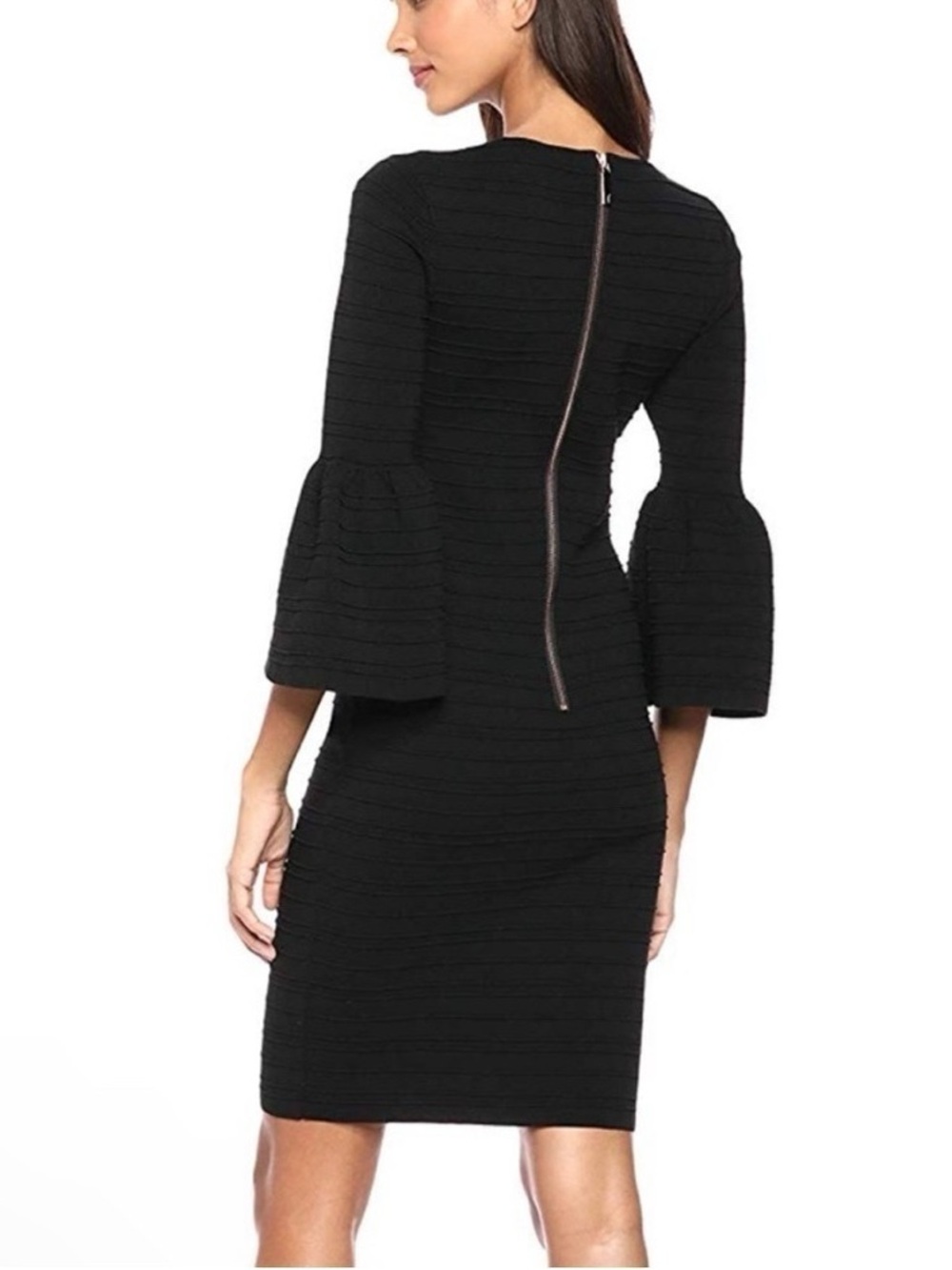 Ted Baker Black Bell Sleeve Sheath Dress - Picture 7 of 15